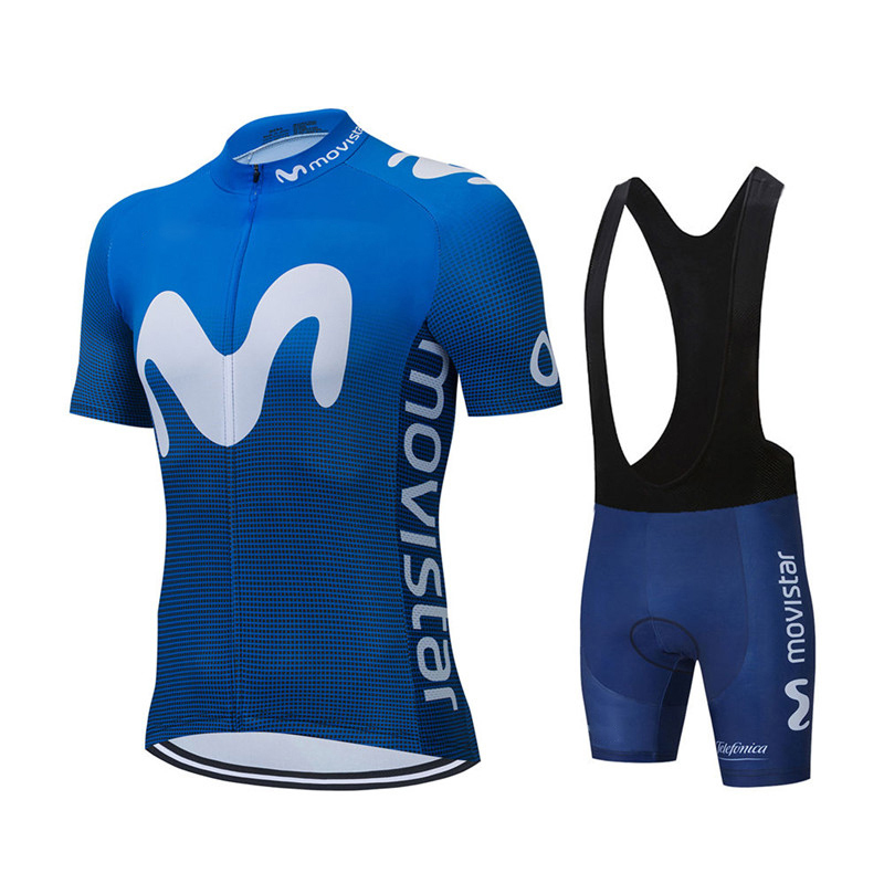 Cycling Gear Jersey - Movistar-신제품 팀 사이클링 저지 세트 MTB